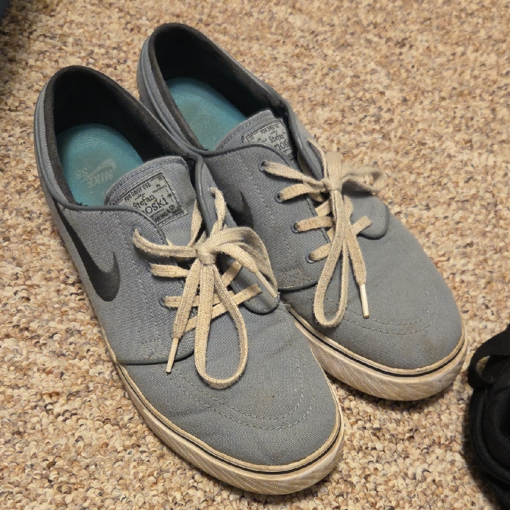 Nike Gray Canvas Sneakers for Men
